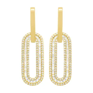 14K GOLD DIAMOND BAGUETTE LILAH EARRINGS