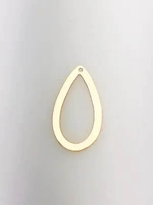 14K Gold Fill Decorative Cut Out Drop Charm w/ Ring, 14.3x25.4mm, Made in USA - 2329