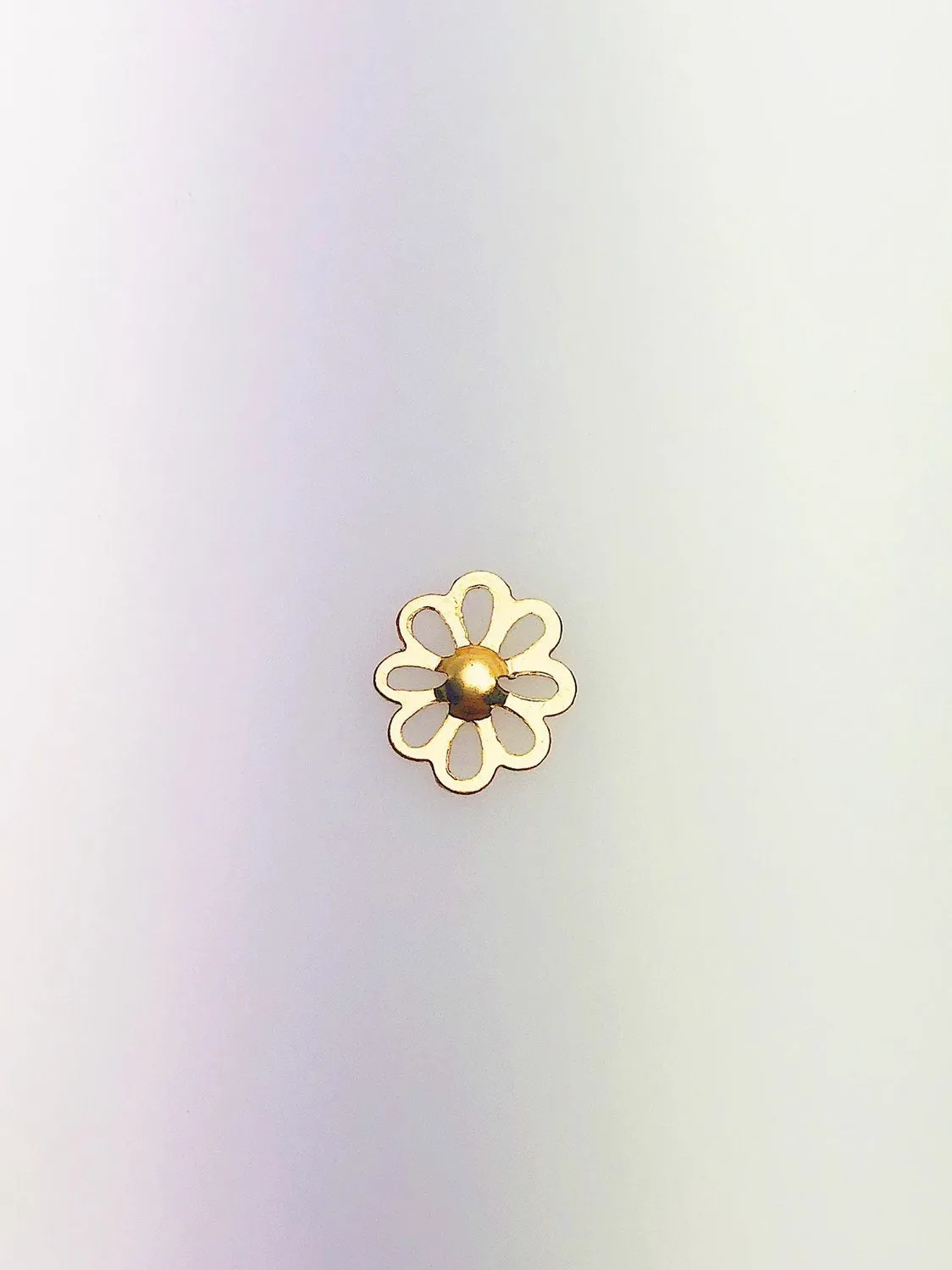 14K Gold Fill Flower Charm, 10.2x9mm, Made in USA - 189