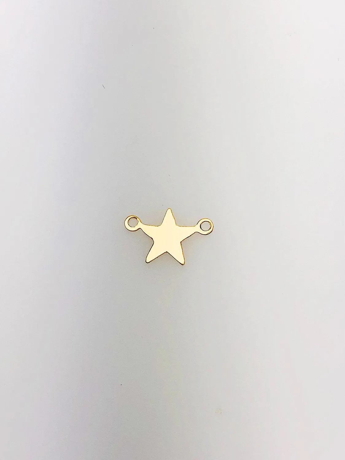 14K Gold Fill Star Charm w/ two Rings, 11.4x7.4mm, Made in USA - 111