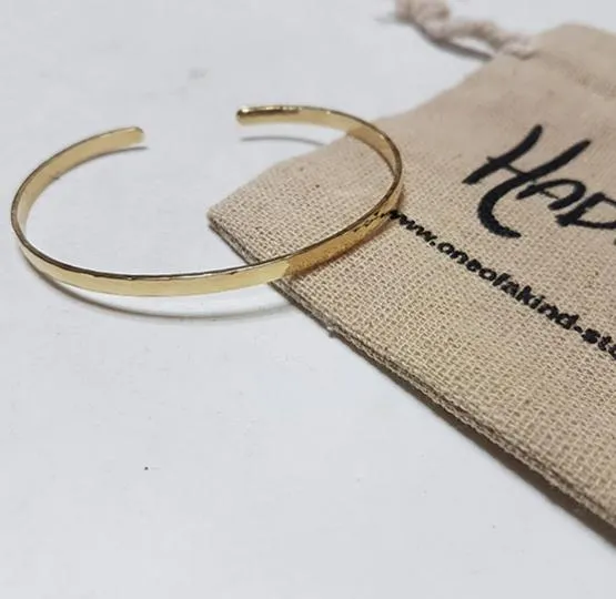 14k Yellow Gold Thin Open Bracelet