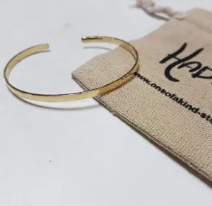 14k Yellow Gold Thin Open Bracelet