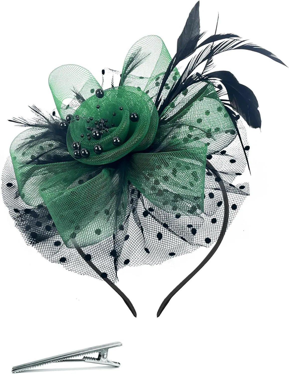 1920s 50s Vintage Fascinators Hat for Women Tea Party Halloween Headband Flower Bridal Shower Weddings Themed Events