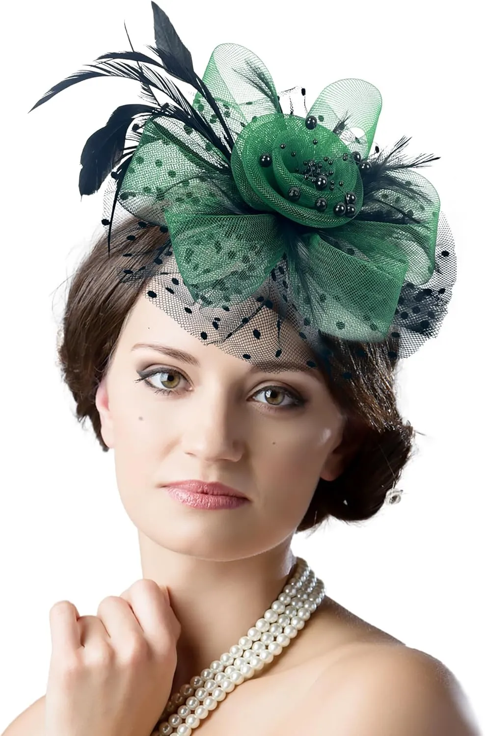 1920s 50s Vintage Fascinators Hat for Women Tea Party Halloween Headband Flower Bridal Shower Weddings Themed Events
