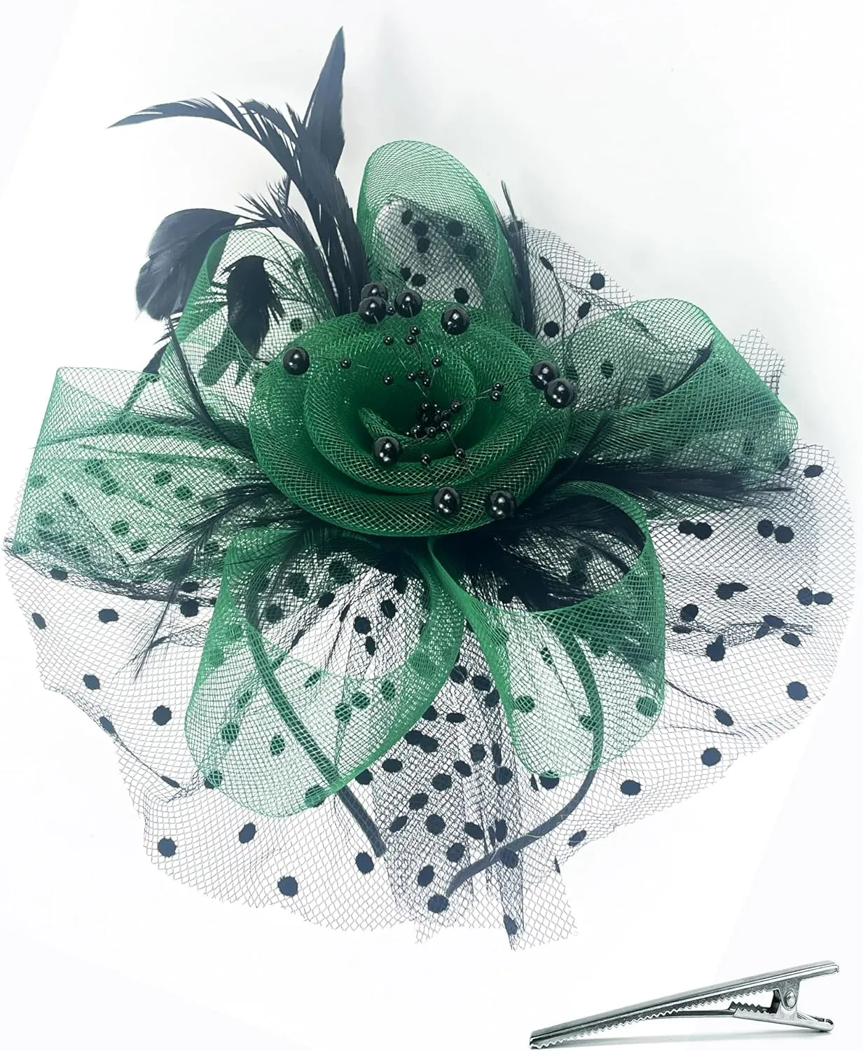 1920s 50s Vintage Fascinators Hat for Women Tea Party Halloween Headband Flower Bridal Shower Weddings Themed Events