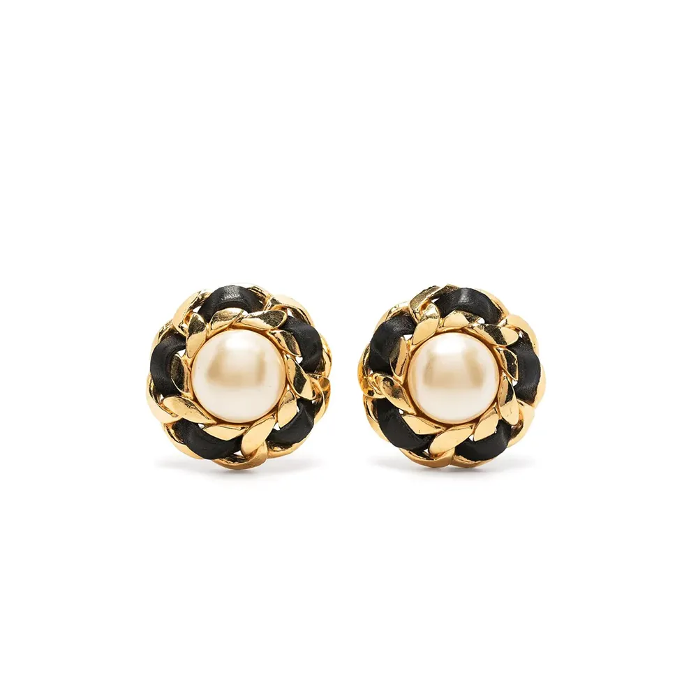 1970's Pearl Button Earrings