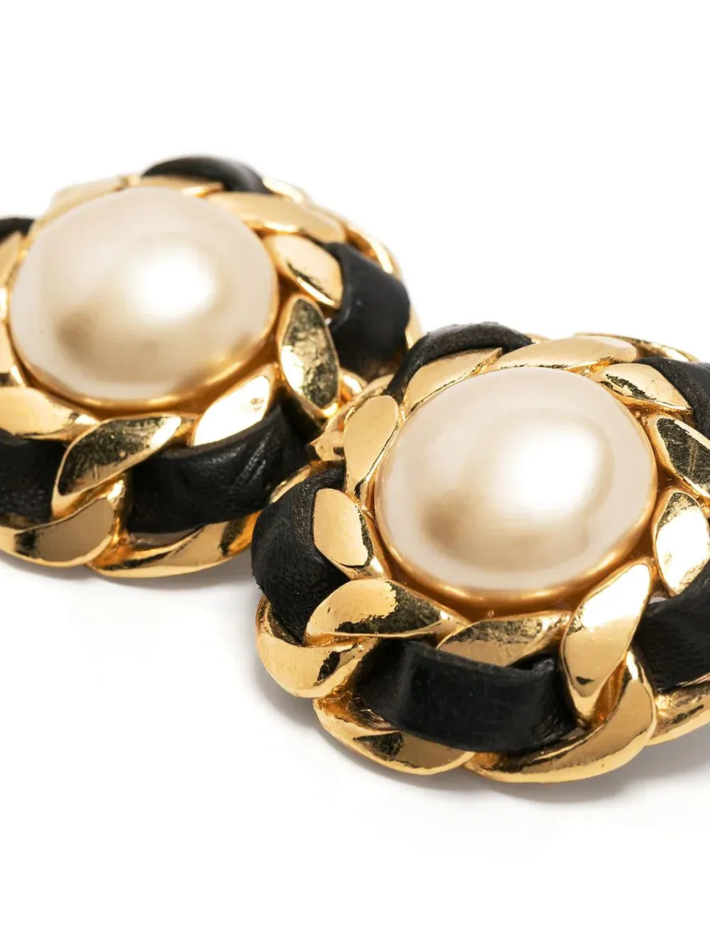 1970's Pearl Button Earrings