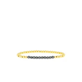 4mm brass ball bracelet with crystal beads