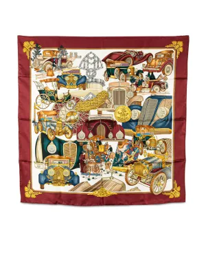 Automobile Print Silk Scarf