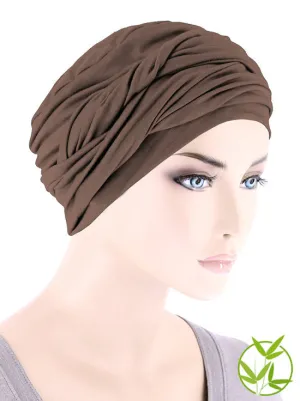 Bamboo Twisty Turban Brown Cedar