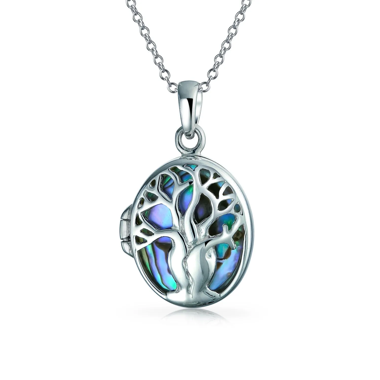 Big Tree Life Celtic Pendant Mother Oval Western Necklace .925 Silver