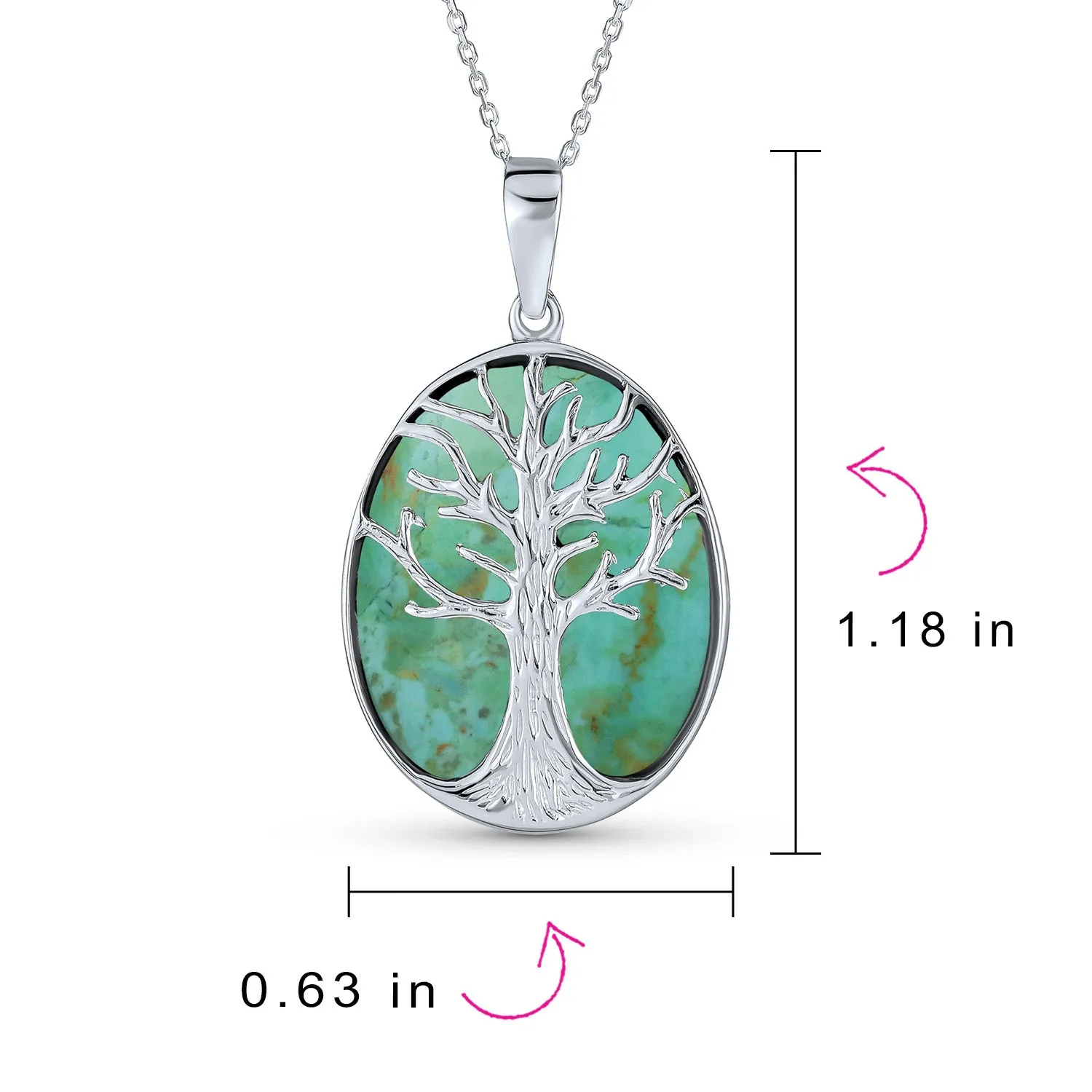 Big Tree Life Celtic Pendant Mother Oval Western Necklace .925 Silver