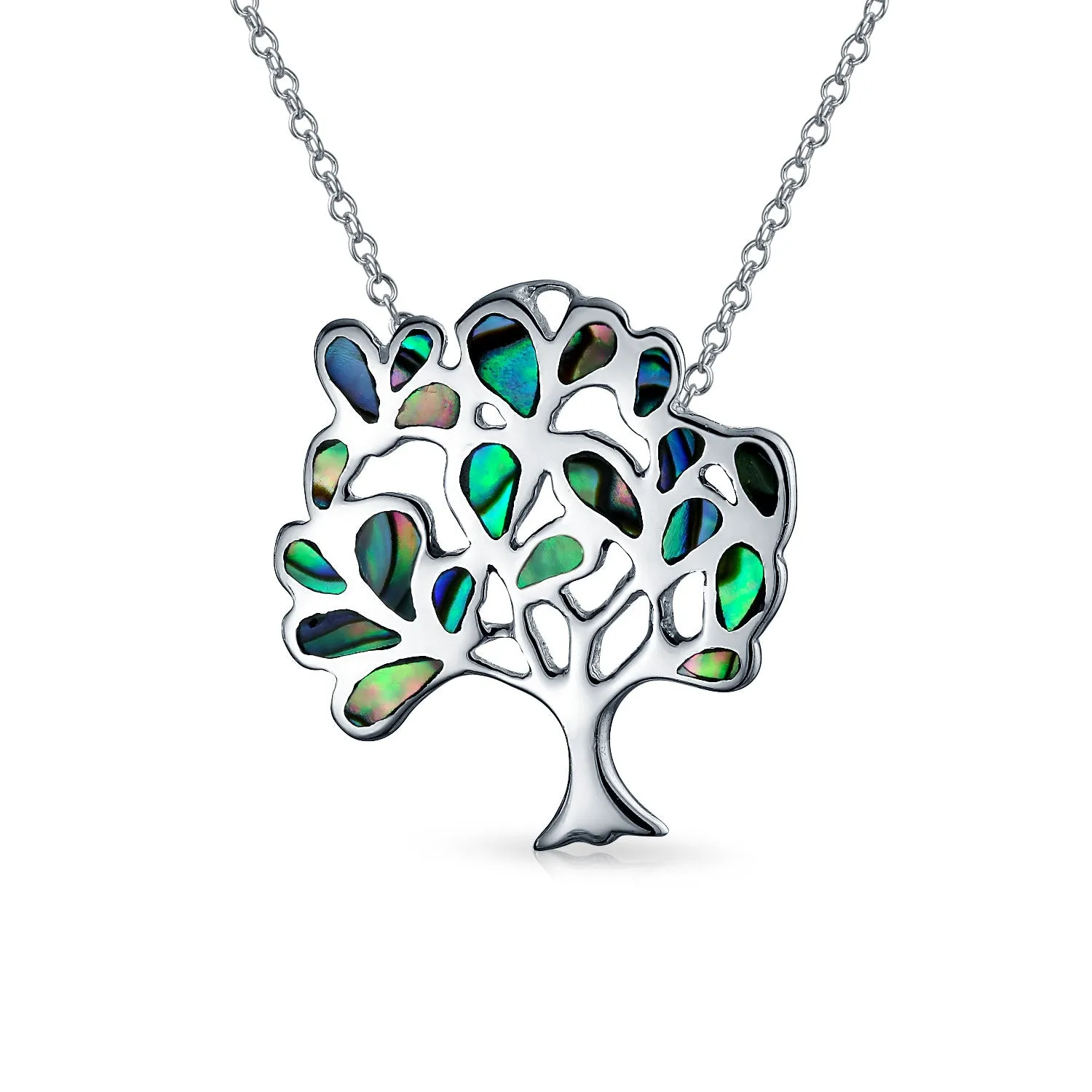 Big Tree Life Celtic Pendant Mother Oval Western Necklace .925 Silver
