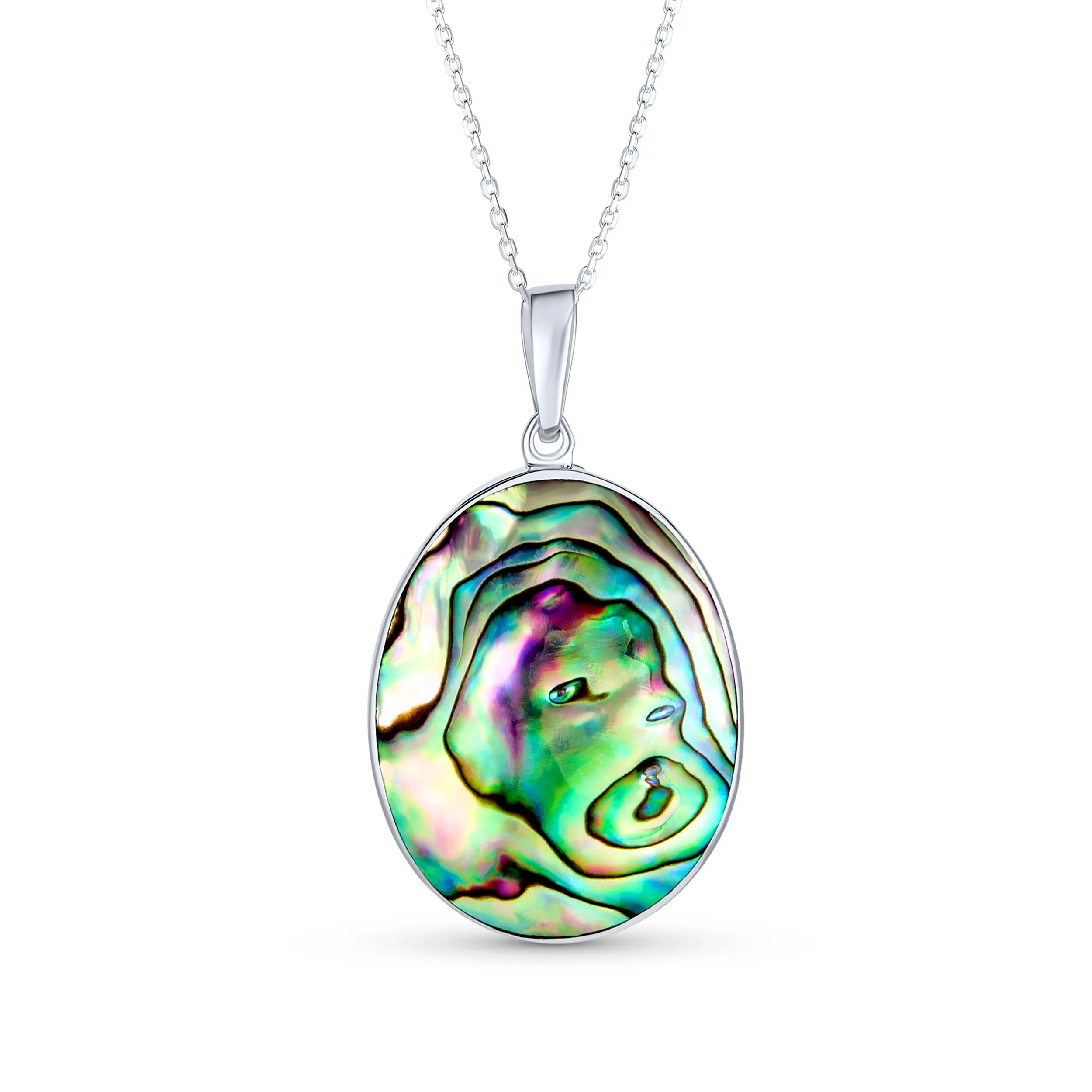 Big Tree Life Celtic Pendant Mother Oval Western Necklace .925 Silver