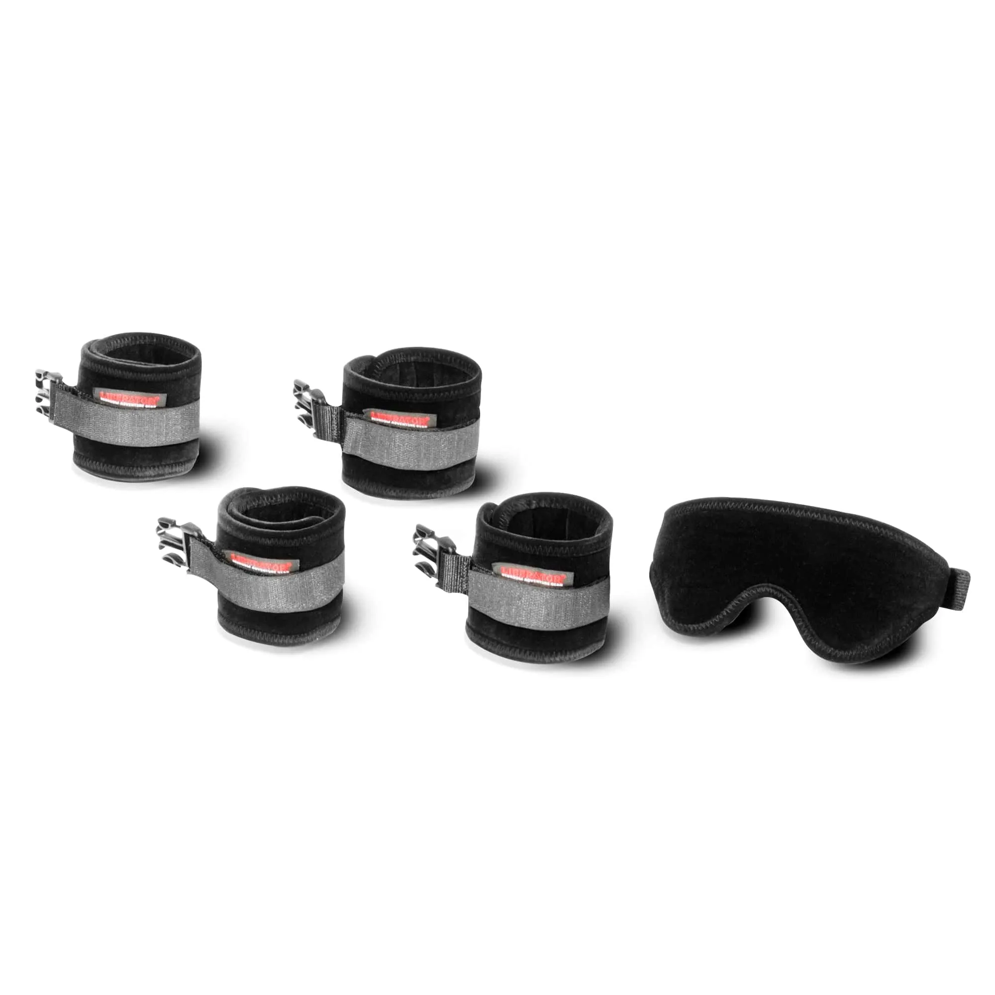 Black Label Plush Seduction Cuff Kit Black Microfiber