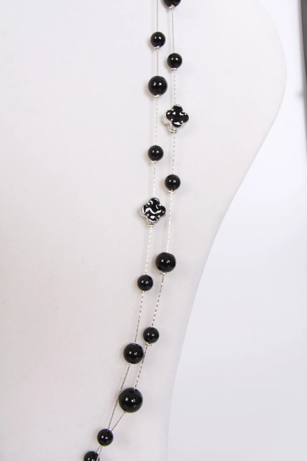 Black Necklace with Beads and Star