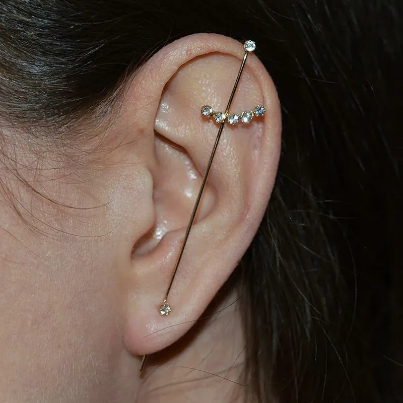 Bora Ear Climber Earrings - Gold