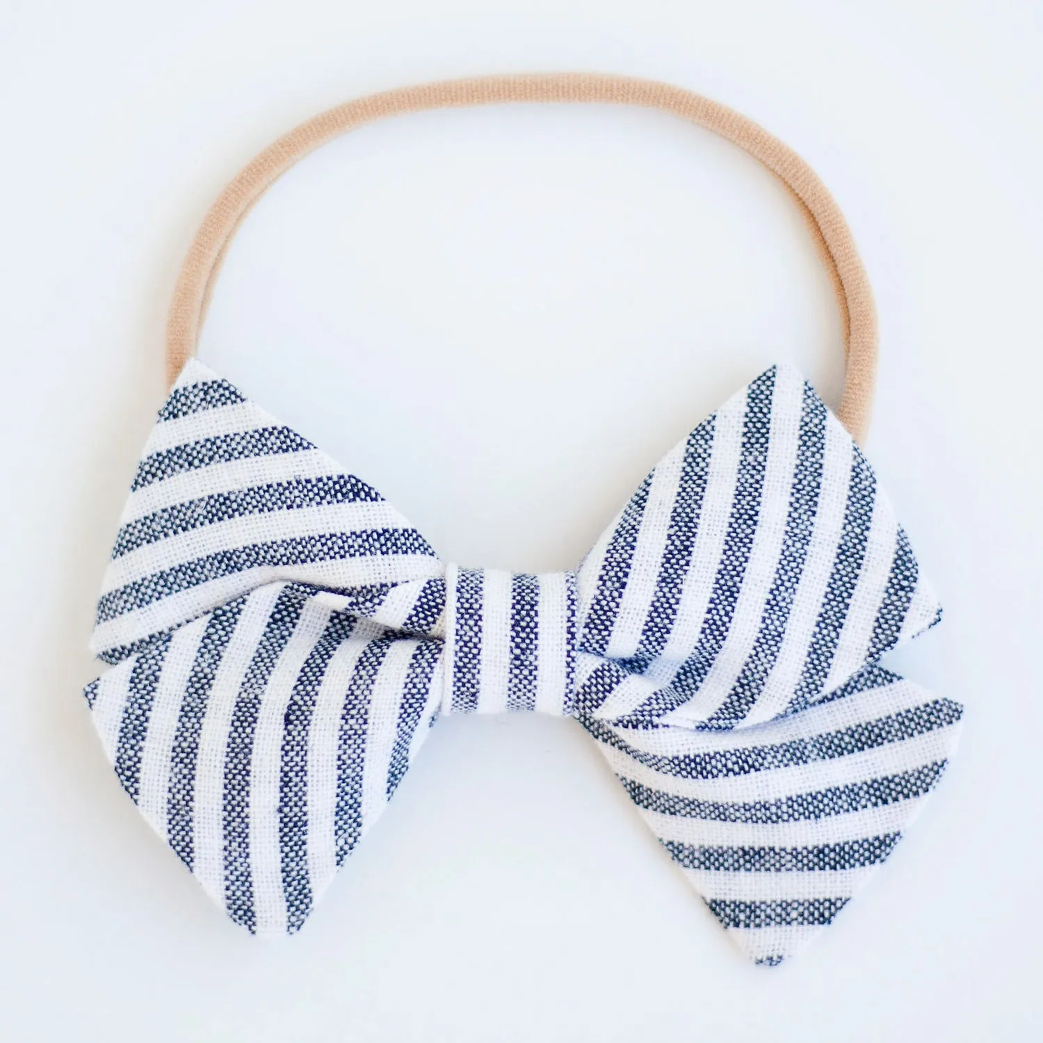 Boy's Necktie / Navy Linen Stripe