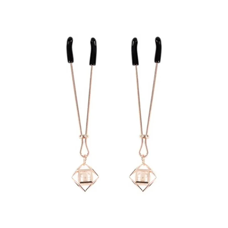 Brat Pearl Nipple Clips - Rose Gold