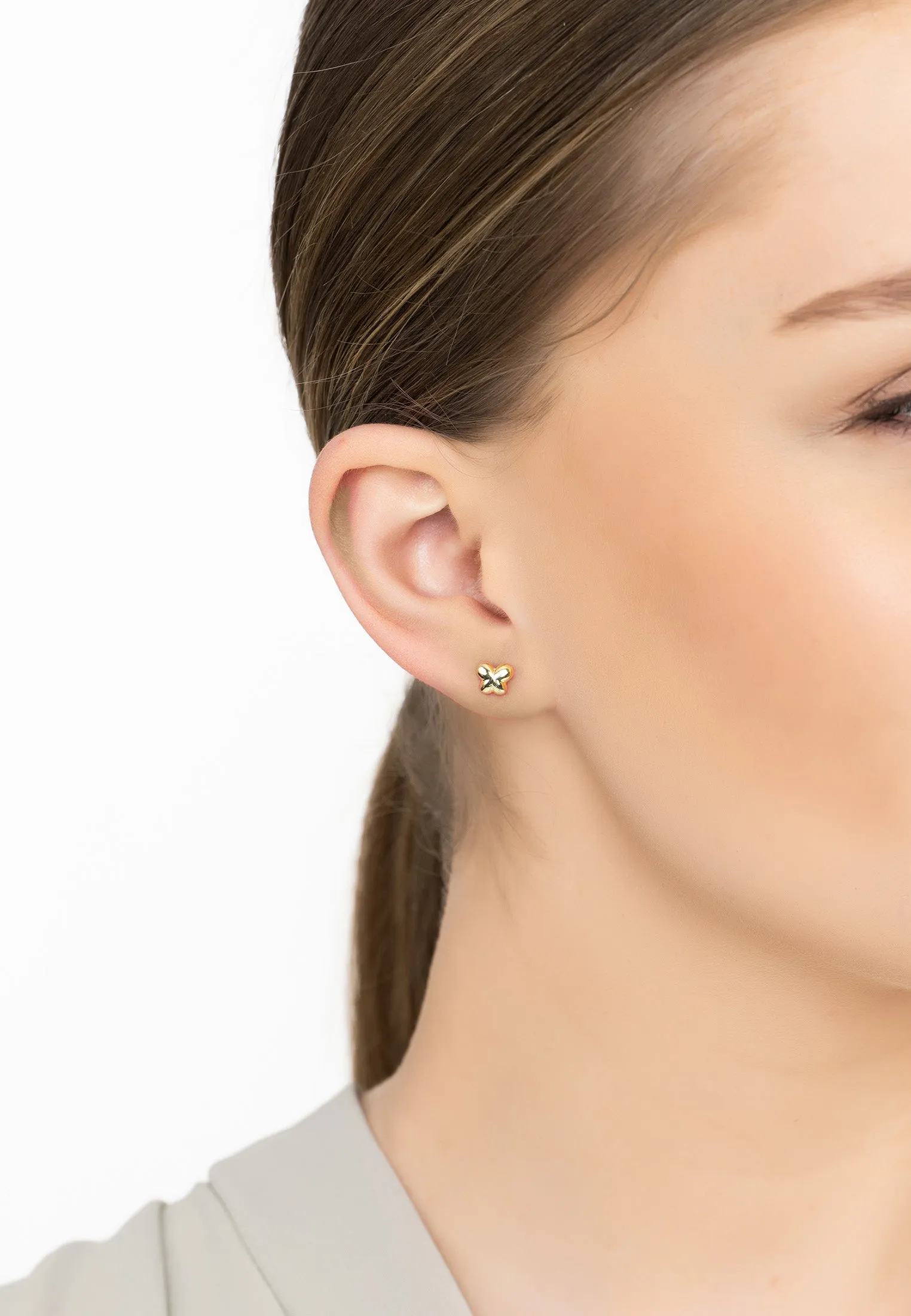 Butterfly Mini Stud Earrings Gold