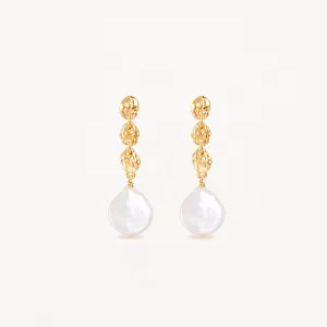 By Charlotte Grow With Grace Pearl Earrings, Gold