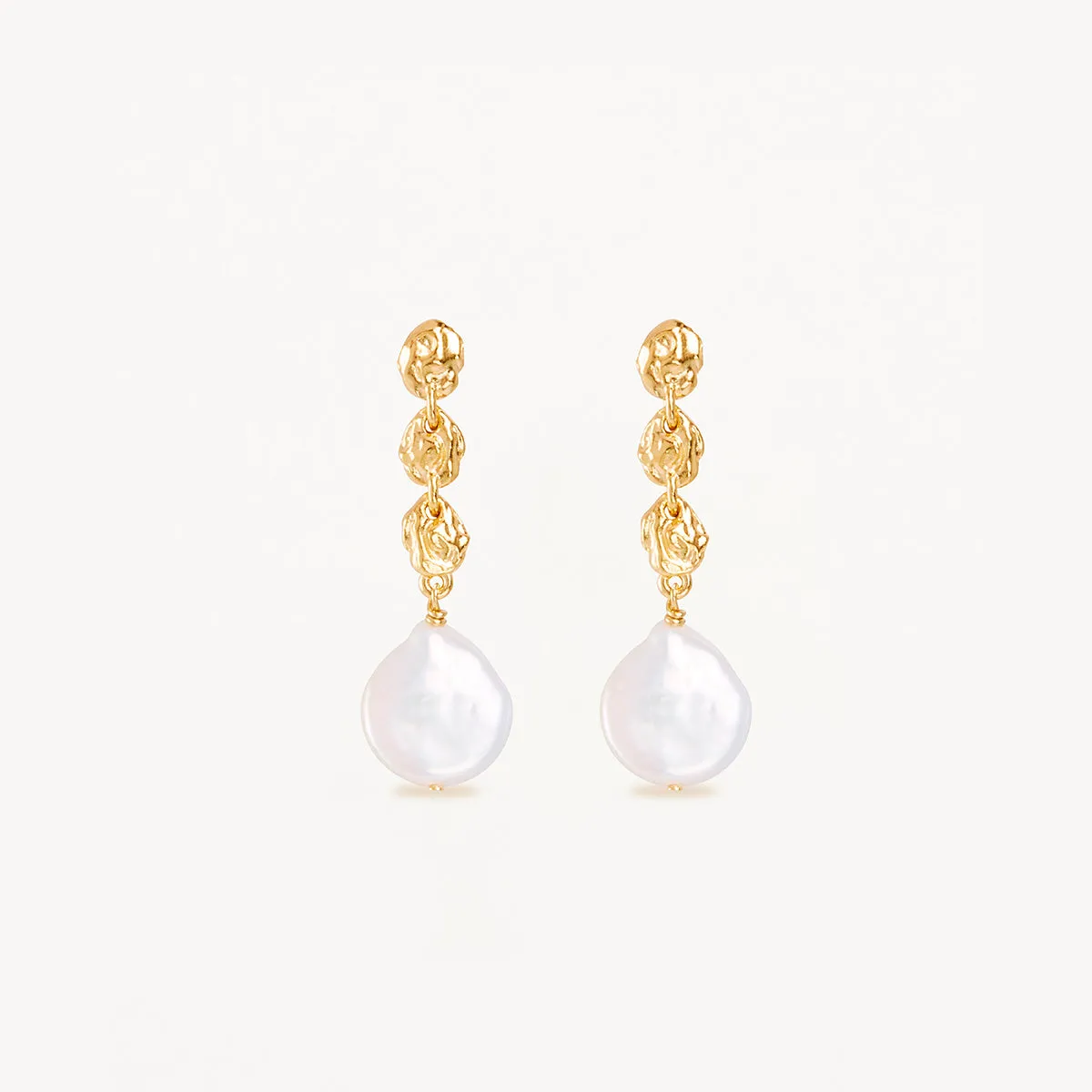 By Charlotte Grow With Grace Pearl Earrings, Gold