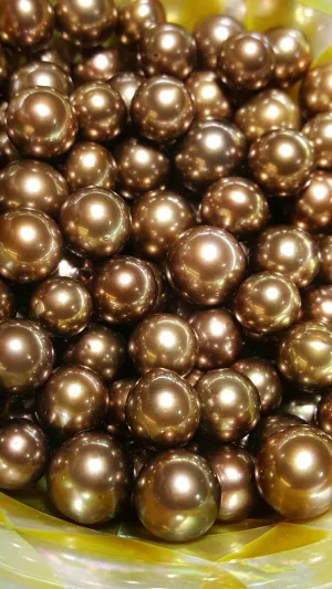 Chocolate Tahitian Pearls Round 9mm to 11.9mm AA1 Quality