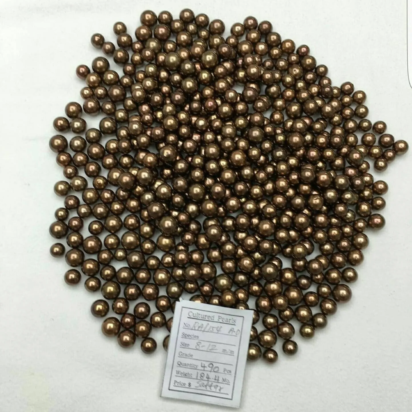 Chocolate Tahitian Pearls Round 9mm to 11.9mm AA1 Quality