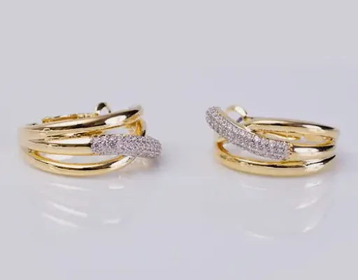 Crystal Crossover Statement Earrings