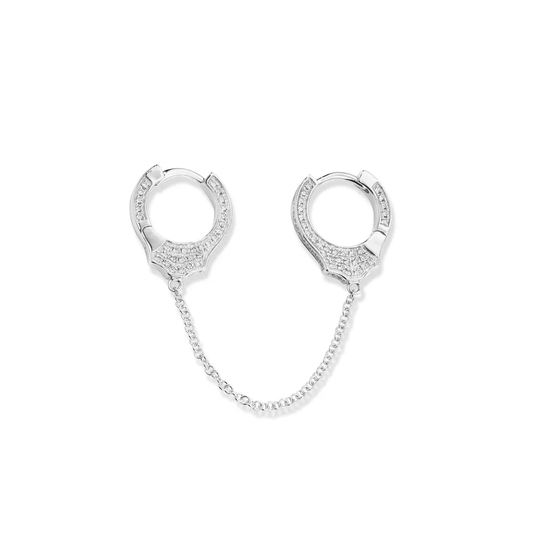 Diamond Handcuff Earrings
