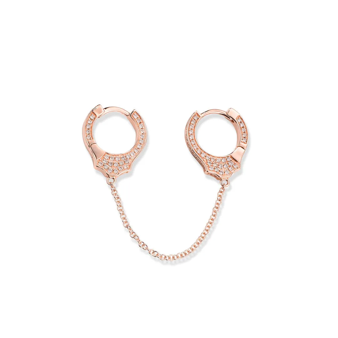 Diamond Handcuff Earrings
