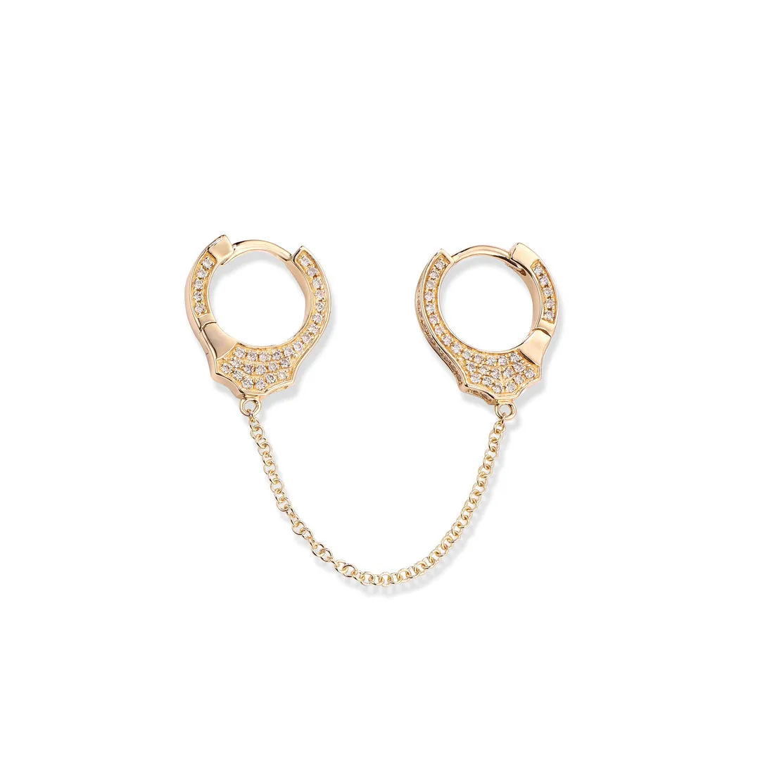 Diamond Handcuff Earrings