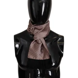 Dolce & Gabbana Elegant Silk Fringed Men's Scarf in Pink