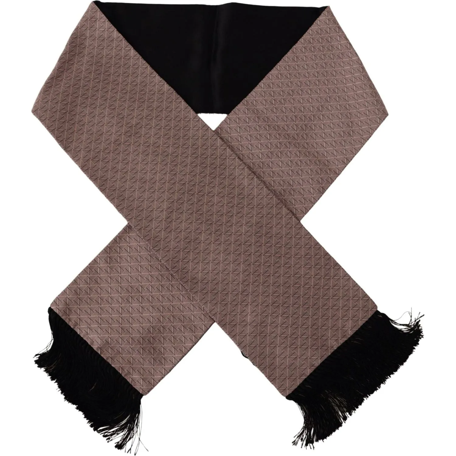 Dolce & Gabbana Elegant Silk Fringed Men's Scarf in Pink