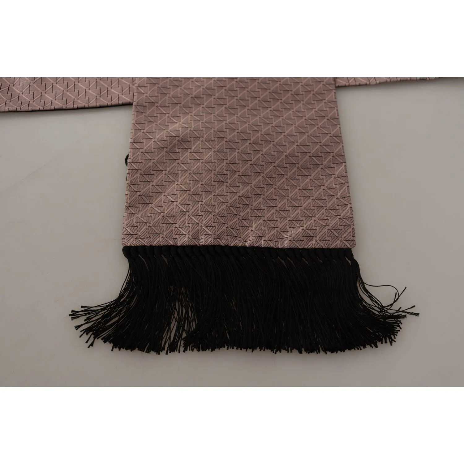 Dolce & Gabbana Elegant Silk Fringed Men's Scarf in Pink