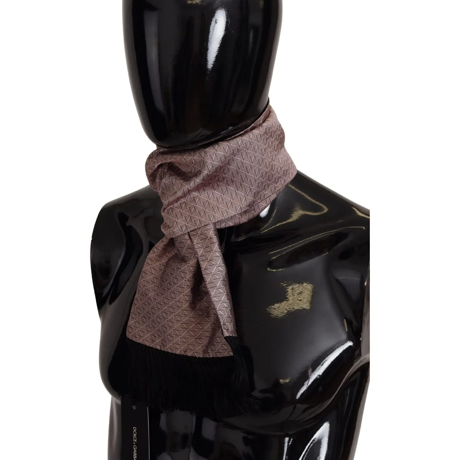 Dolce & Gabbana Elegant Silk Fringed Men's Scarf in Pink