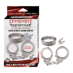 Dominant Submissive Collection Cockring and Handcuffs
