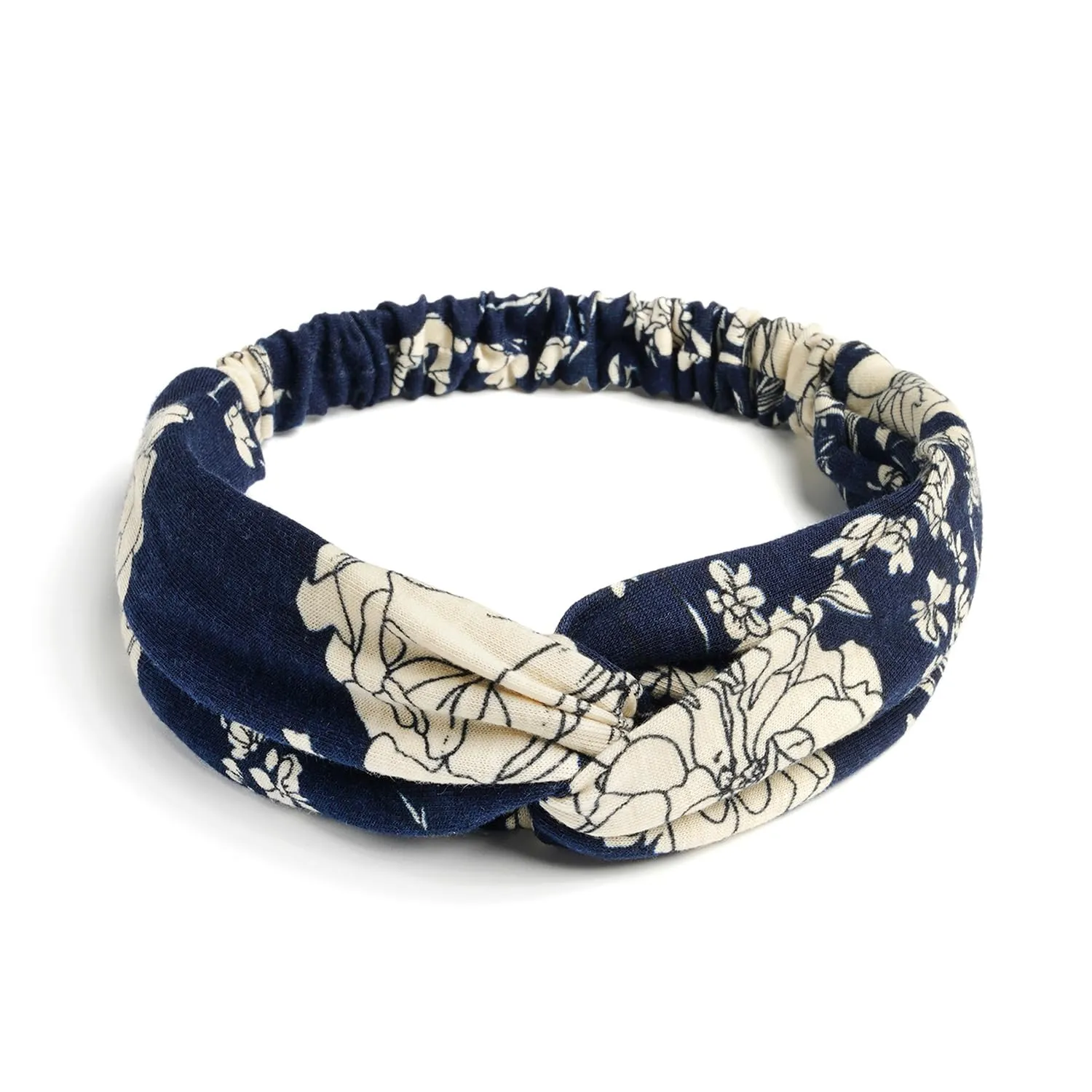 Elastic Knotted Headbands for Women Cloth Head Hair Bands for Women's Hair Non Slip Boho Wrap Twisted Hair Accessories
