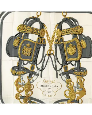 Elegant Silk Scarf with Equestrian Print
