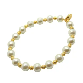 Faux Pearl Stardust Bead Bracelet