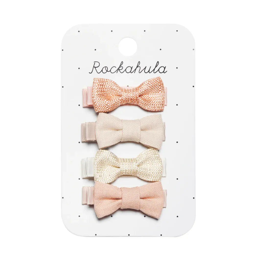 Flora Linen Mini Bow Clips