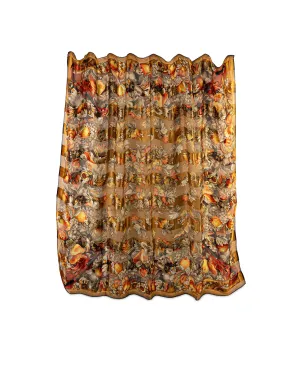 Floral Print Luxury Silk Scarf