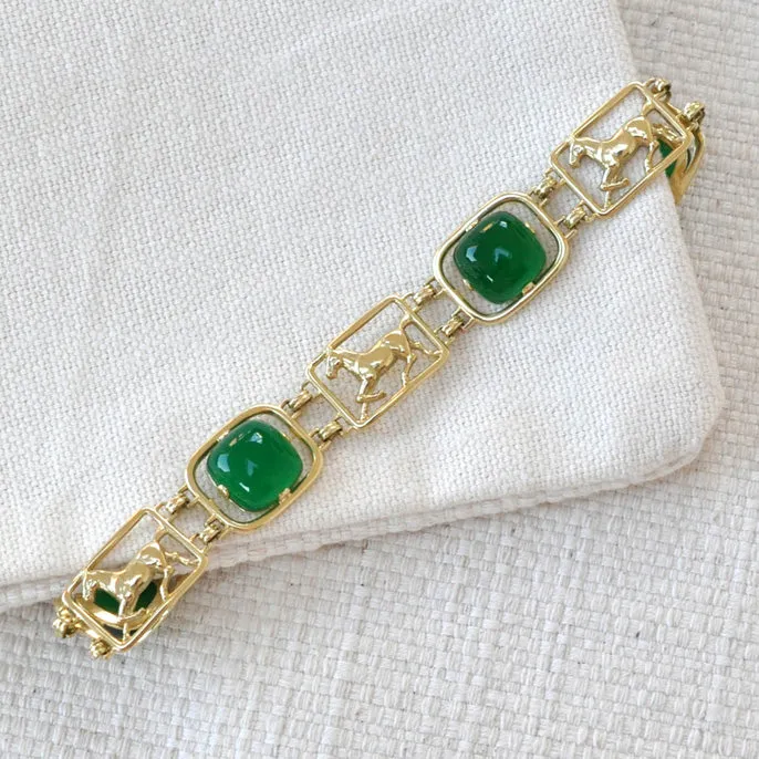 Gold Horse Link Bracelet
