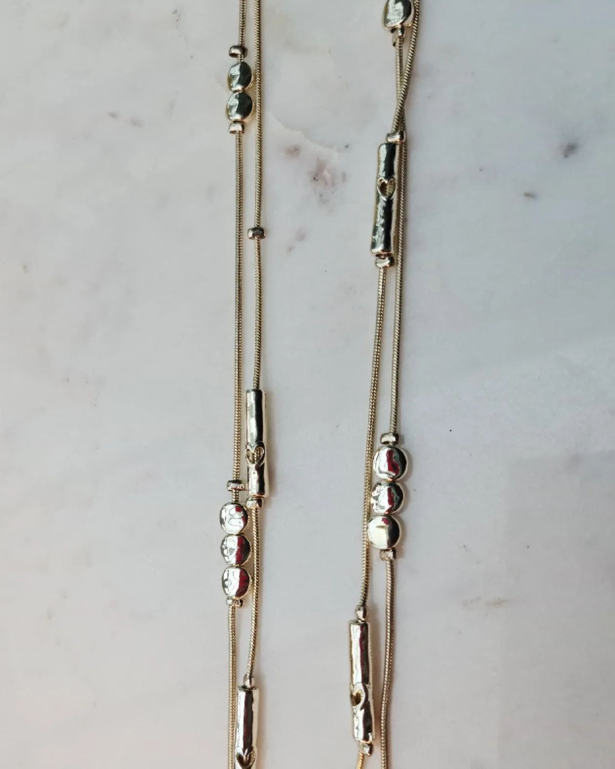 Hearts Detail Double Necklace