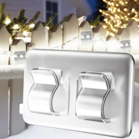 Hooks for Outdoor String Lights Clips: 54Pcs Heavy Duty Cable Clips with Waterproof Adhesive Strips for Hanging Christmas Light - Outside UV-Resistant Clear Sticky Cord Holders Rope Organizer