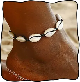 JEWEKY Boho Shell Ankle Bracelets Summer Beach Rope Anklet Accessories for Women
