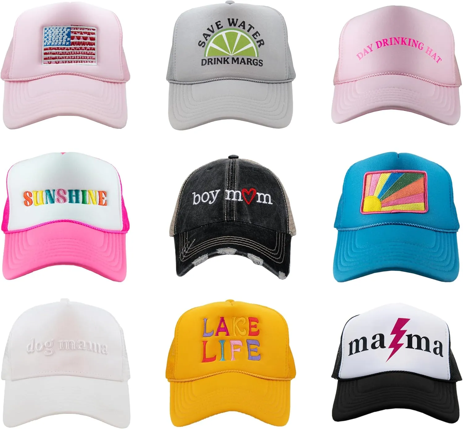 KATYDID Messy Hair Don't Care Baseball Hats Cap - Trucker Hat for Women - Stylish Cute Sun Hat