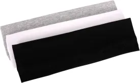MapofBeauty 3 Pack Yoga Headbands Stretchy Cotton Head Band Hairwarp Sports Running Exercise Gym