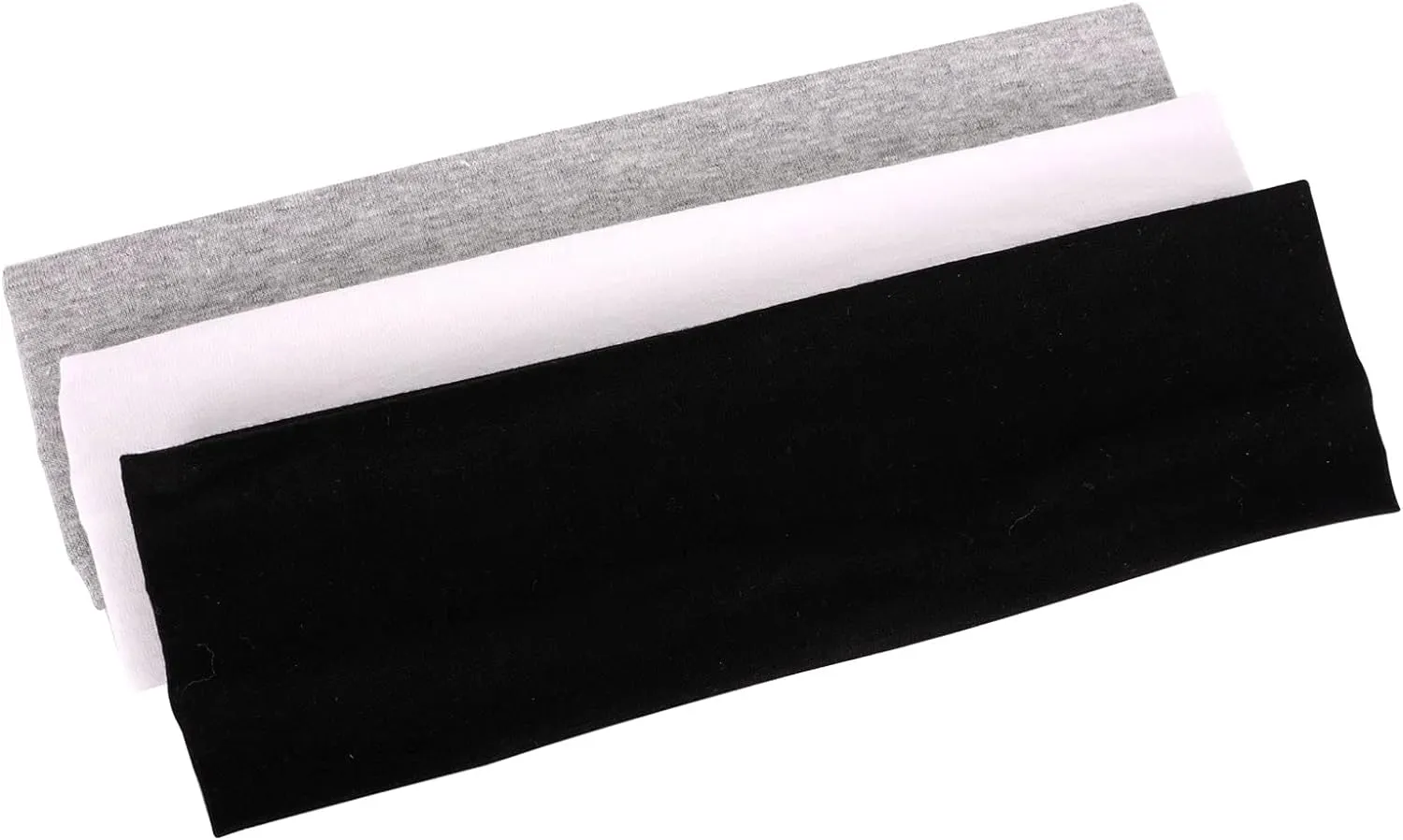 MapofBeauty 3 Pack Yoga Headbands Stretchy Cotton Head Band Hairwarp Sports Running Exercise Gym