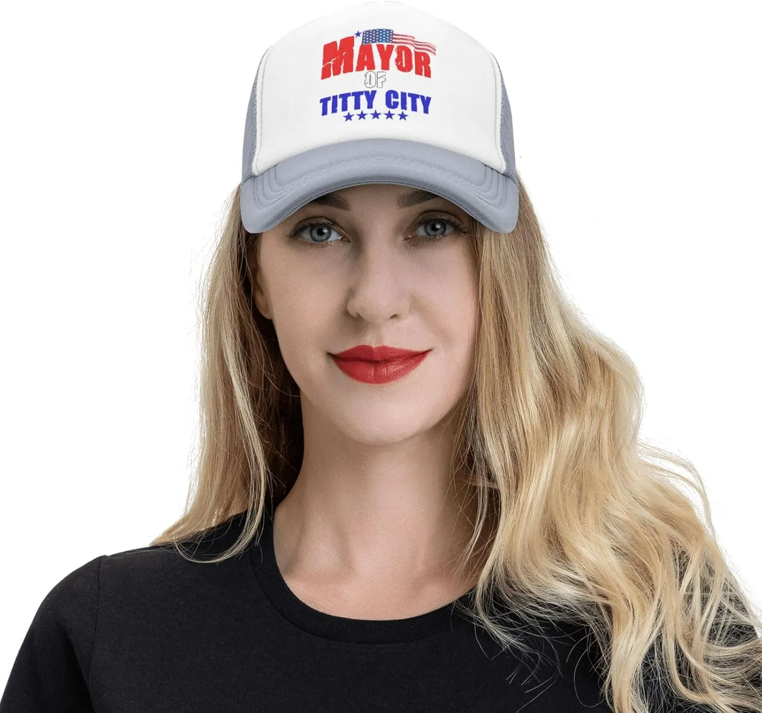 Mayor of Titty City Men's Black Adjustable Baseball Cap Vintage Dad Hat Trucker Cap